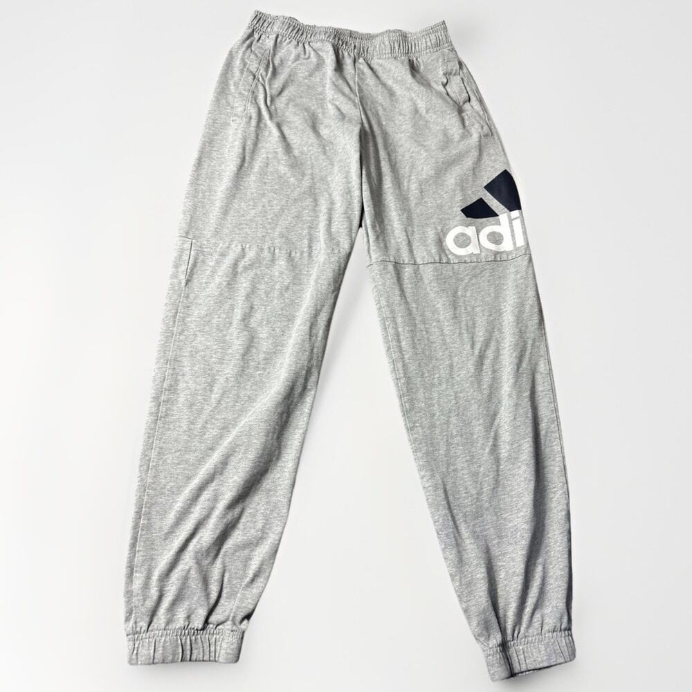 Nike Adidas Pants Men’s M Blue Gray Joggers Sweatpants Athletic Fleece